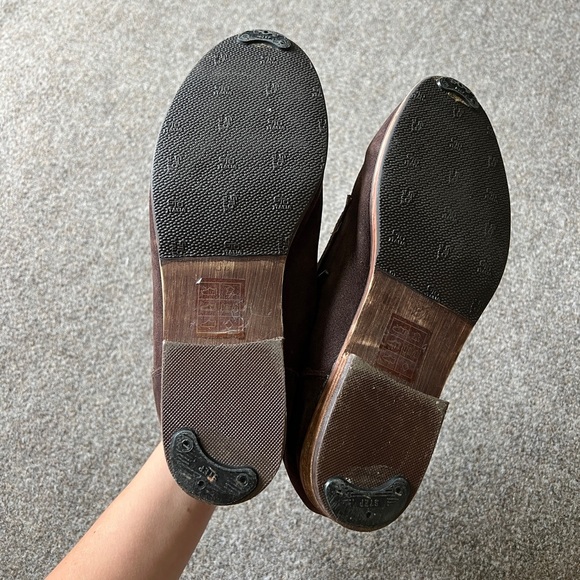 BDG Urban Outfitters Brown Suede Lace Up Ankle Boots Wooden Sole Womens Size 8.5 - Picture 4 of 12